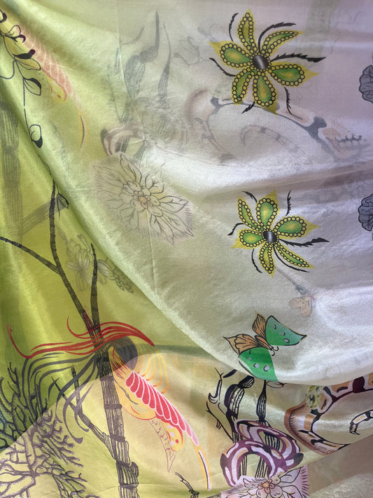 Green Nature Print Scarf