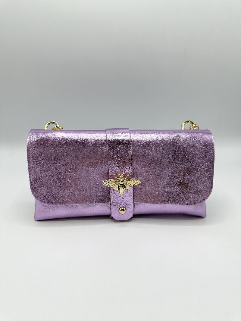 Metallic Leather Wasp Bag