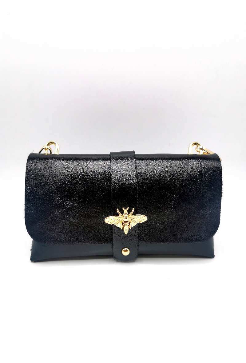 Metallic Leather Wasp Bag