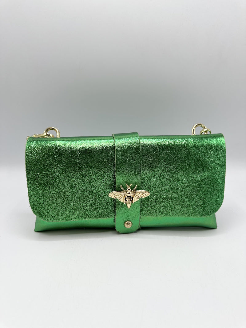 Metallic Leather Wasp Bag