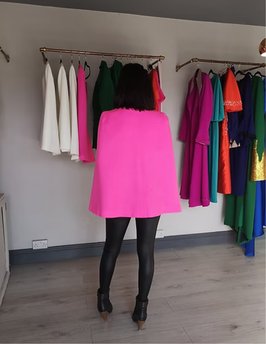 Pink tailor made cape