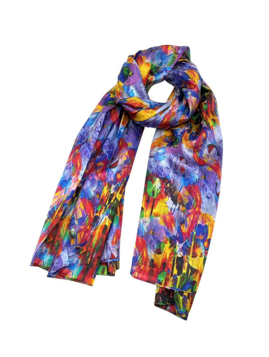 Multi Colour Print Silk Scarf