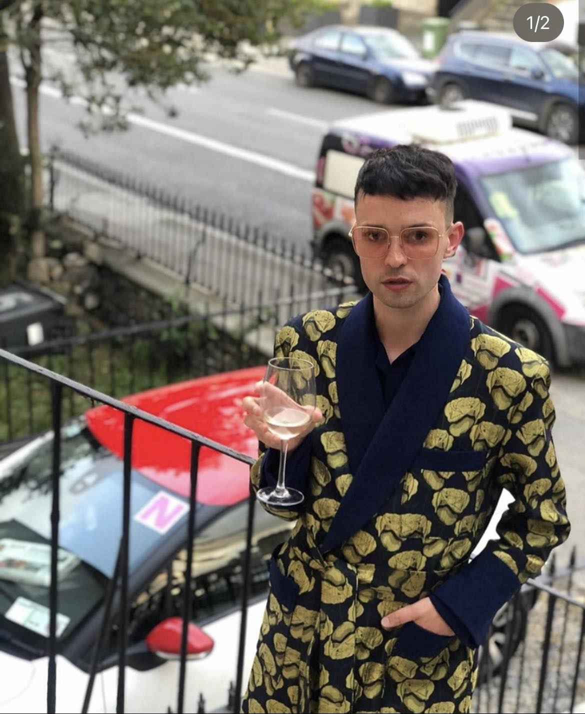 Brocade housecoat