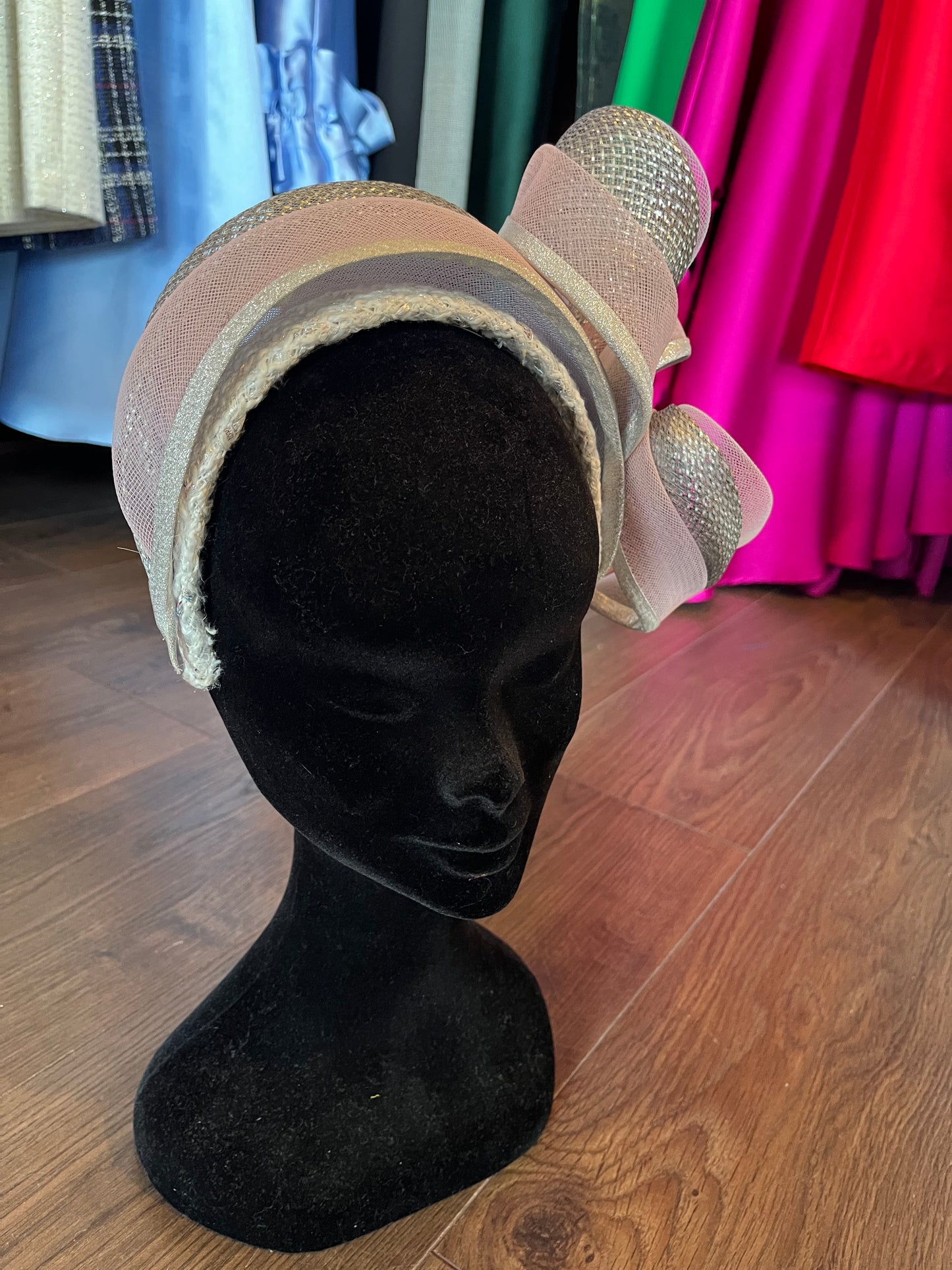 Cream wool headpiece