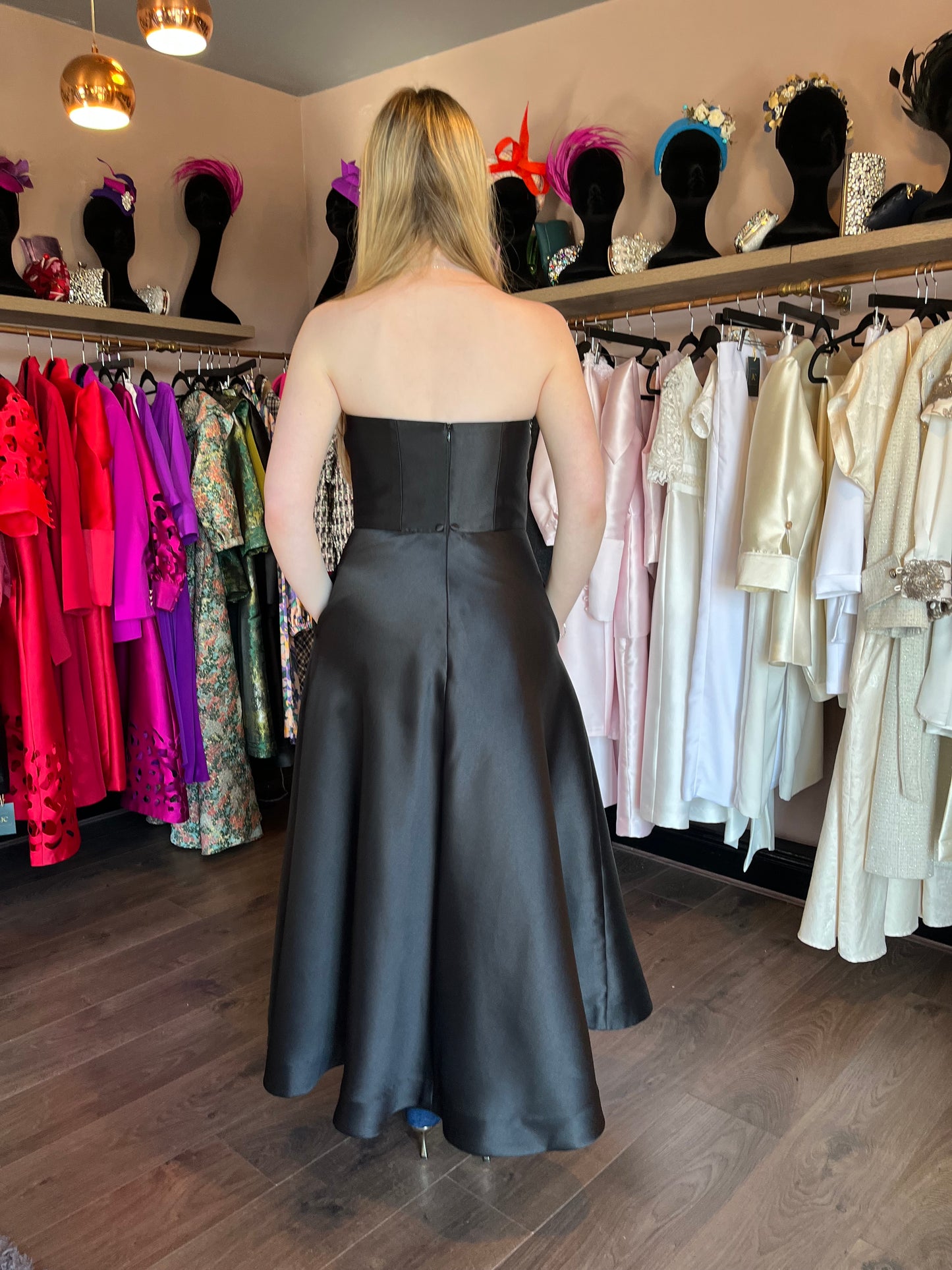 Black Sample Strapless Gown