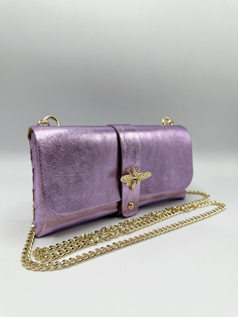 Metallic Leather Wasp Bag