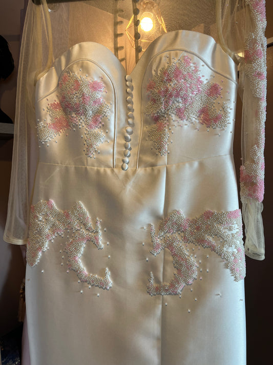 White Beaded Dress Sample