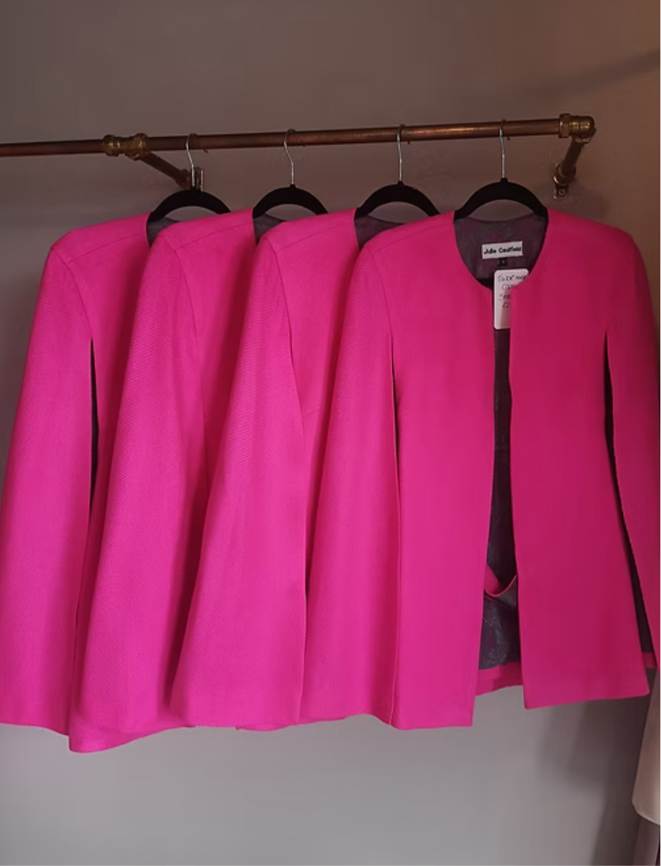 Pink tailor made cape