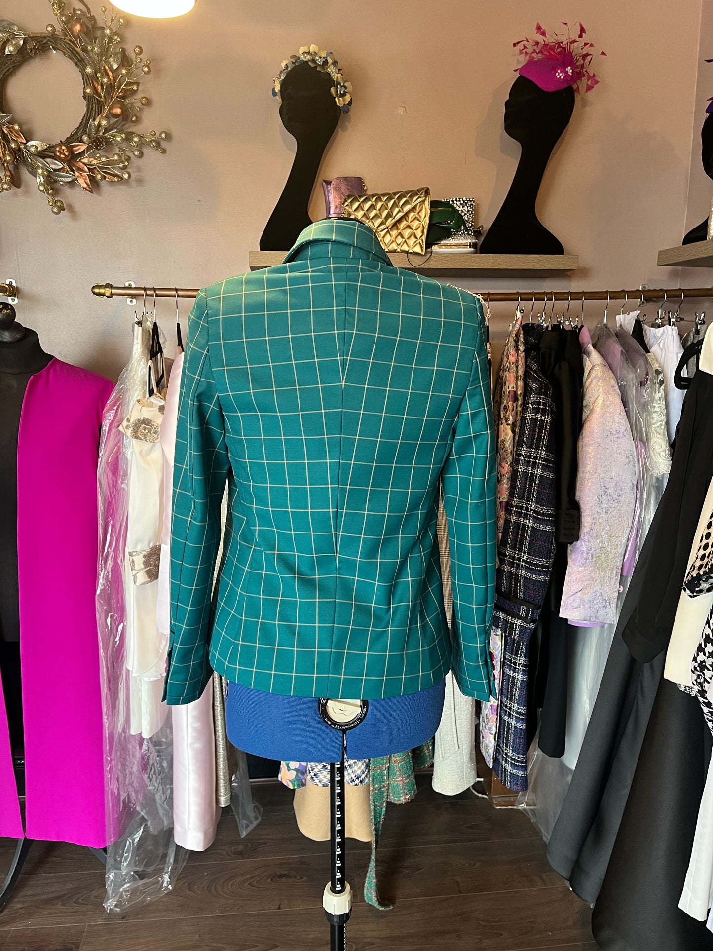 Dark Green Checkered Jacket Sample