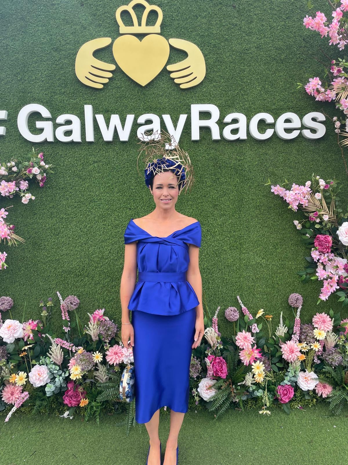 Blue Silk Skirt Suit