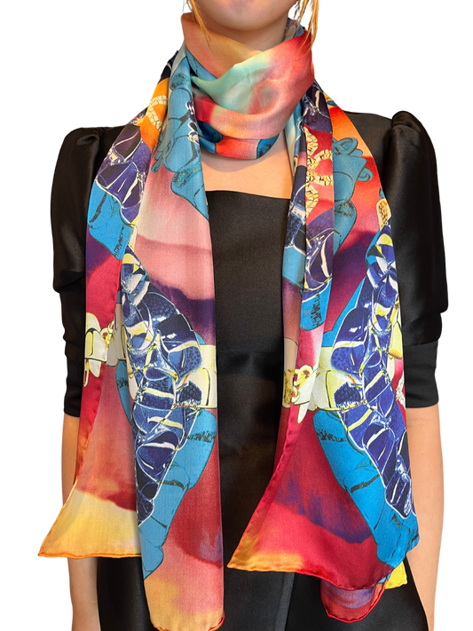 Multi Chain Print Silk