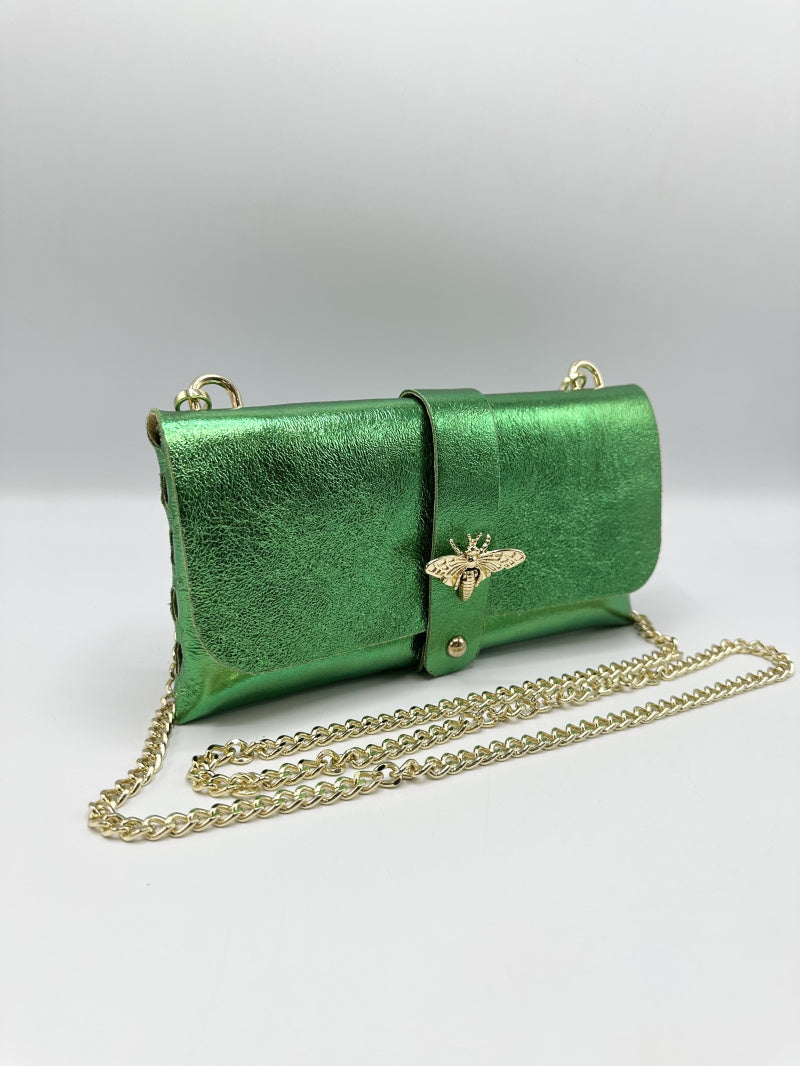 Metallic Leather Wasp Bag