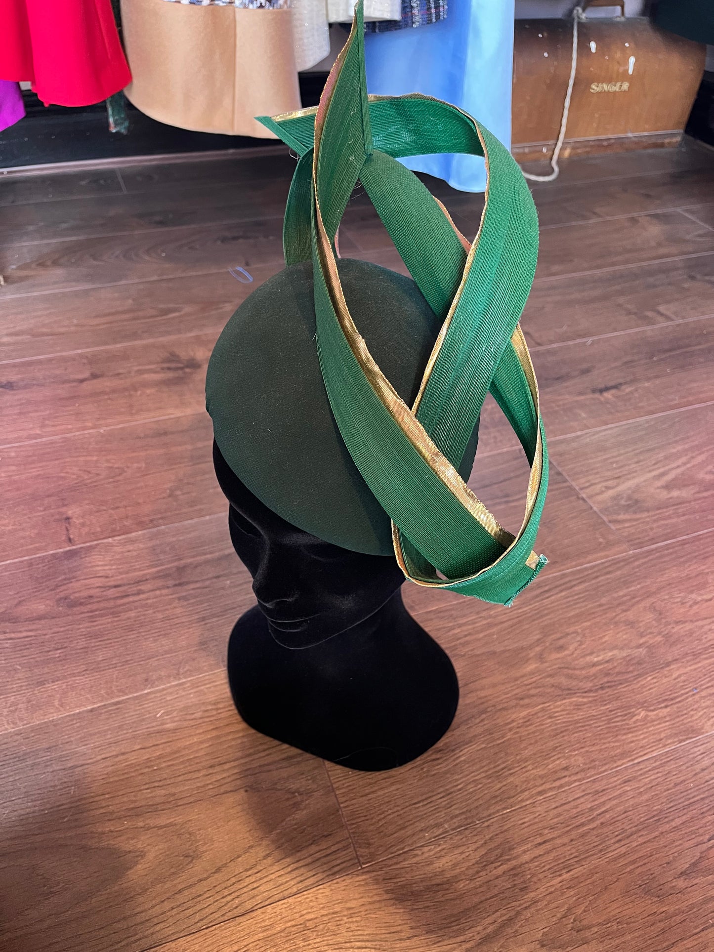 Green and gold headpiece