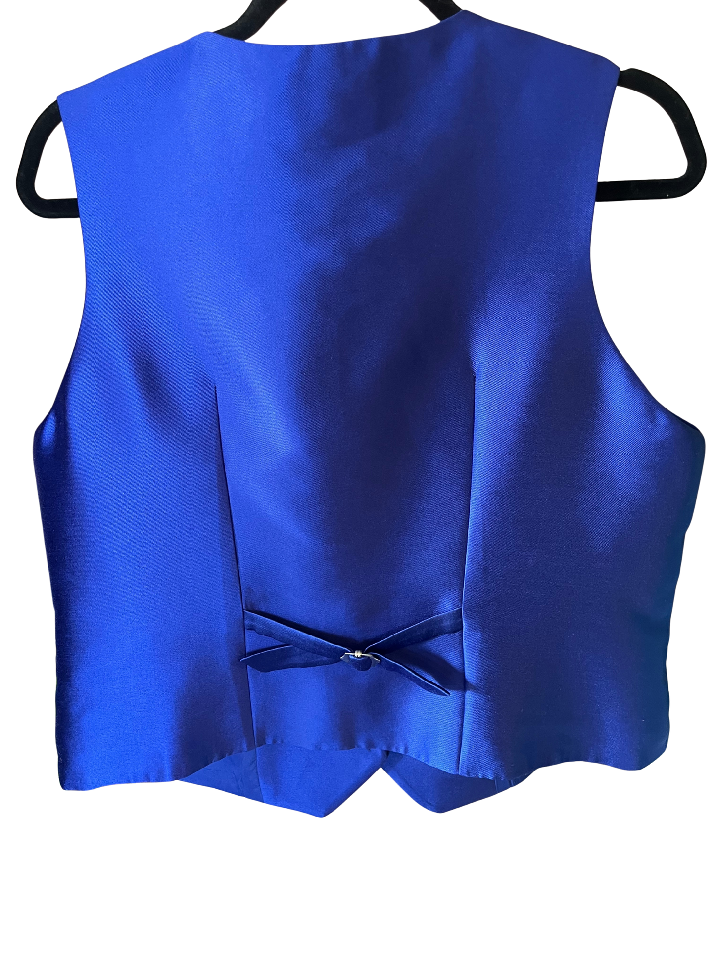 Blue Bamboo Silk Waistcoat Sample