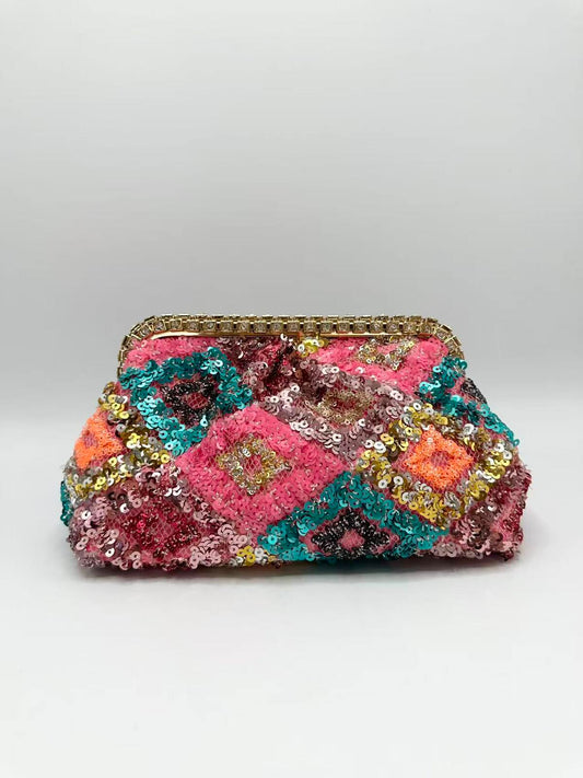 Fuchsia Soft Sequin Bag