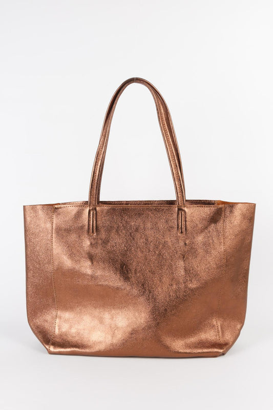 Camel Leather Tote Bag