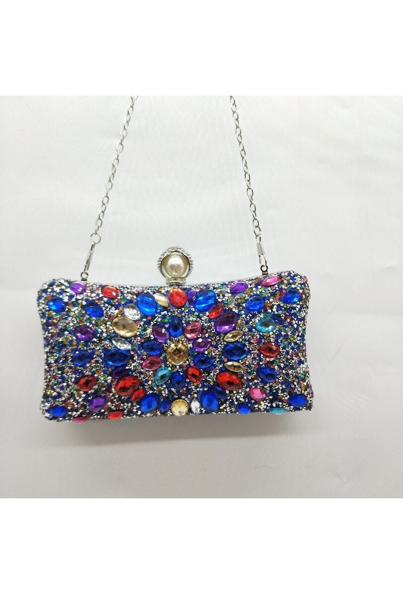 Multi Embellished Clutch Bag