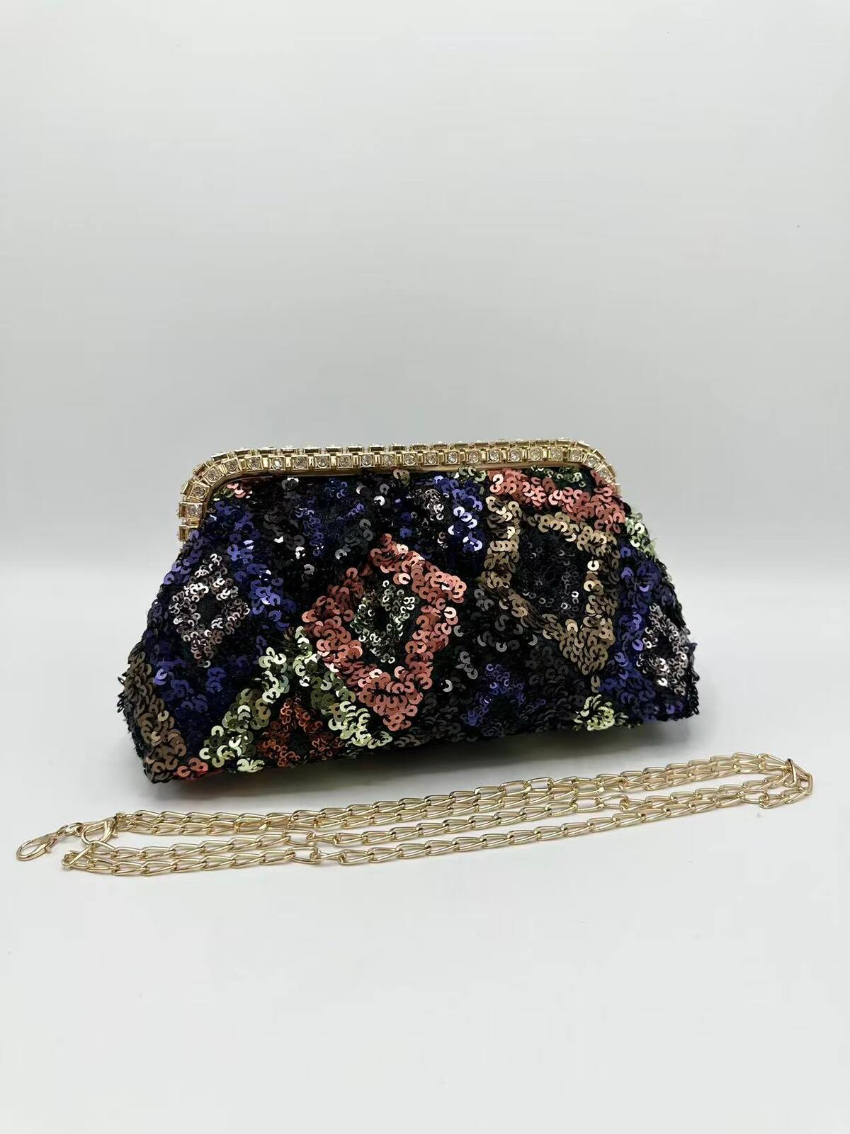 Black Soft Sequin Bag