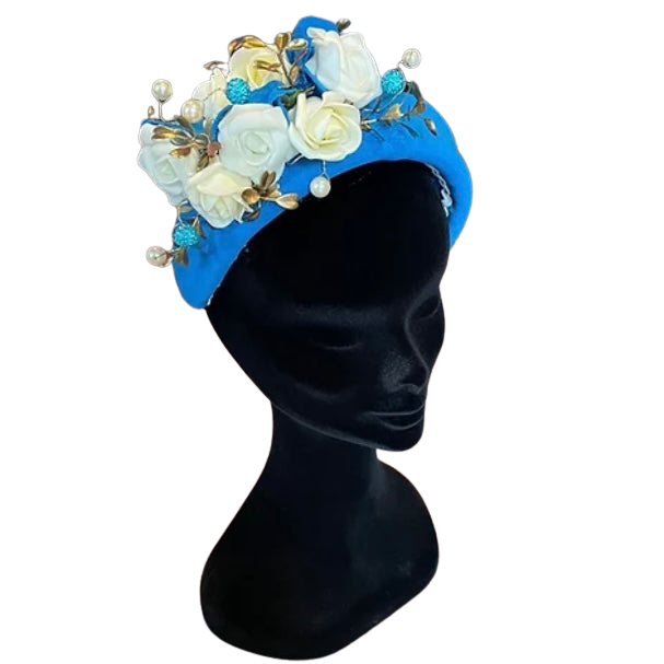Turquoise flower hairband