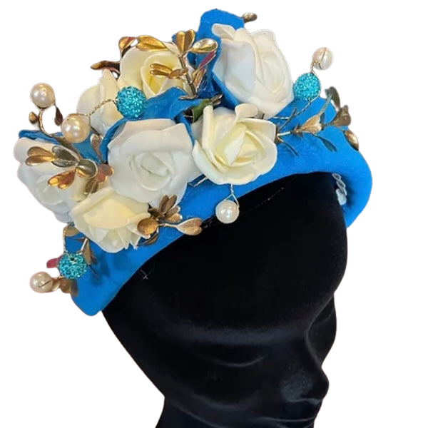 Turquoise flower hairband