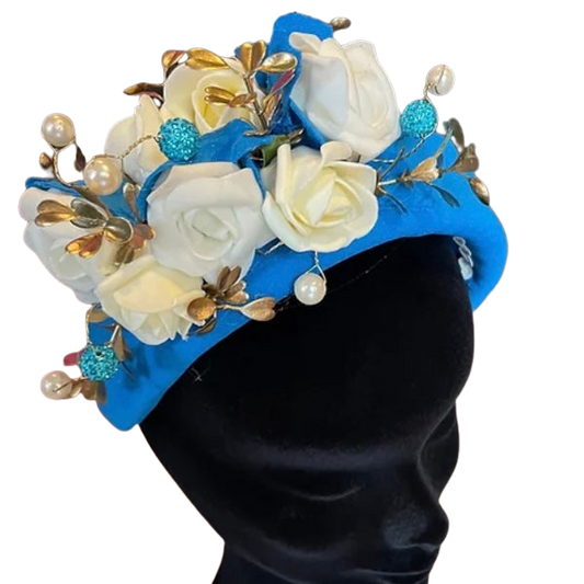 Turquoise flower hairband