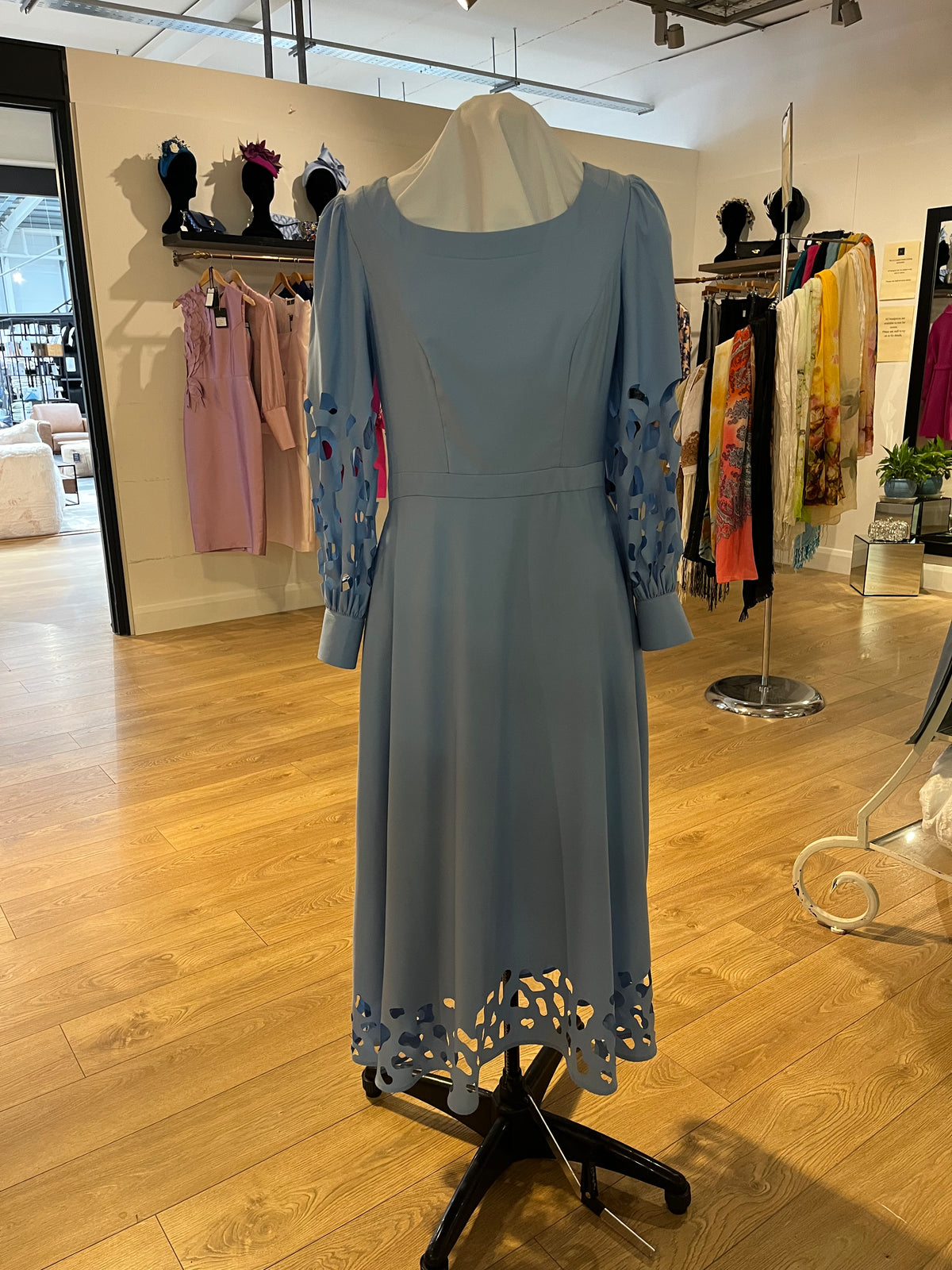 Laser Cut Baby Blue Sample Dress