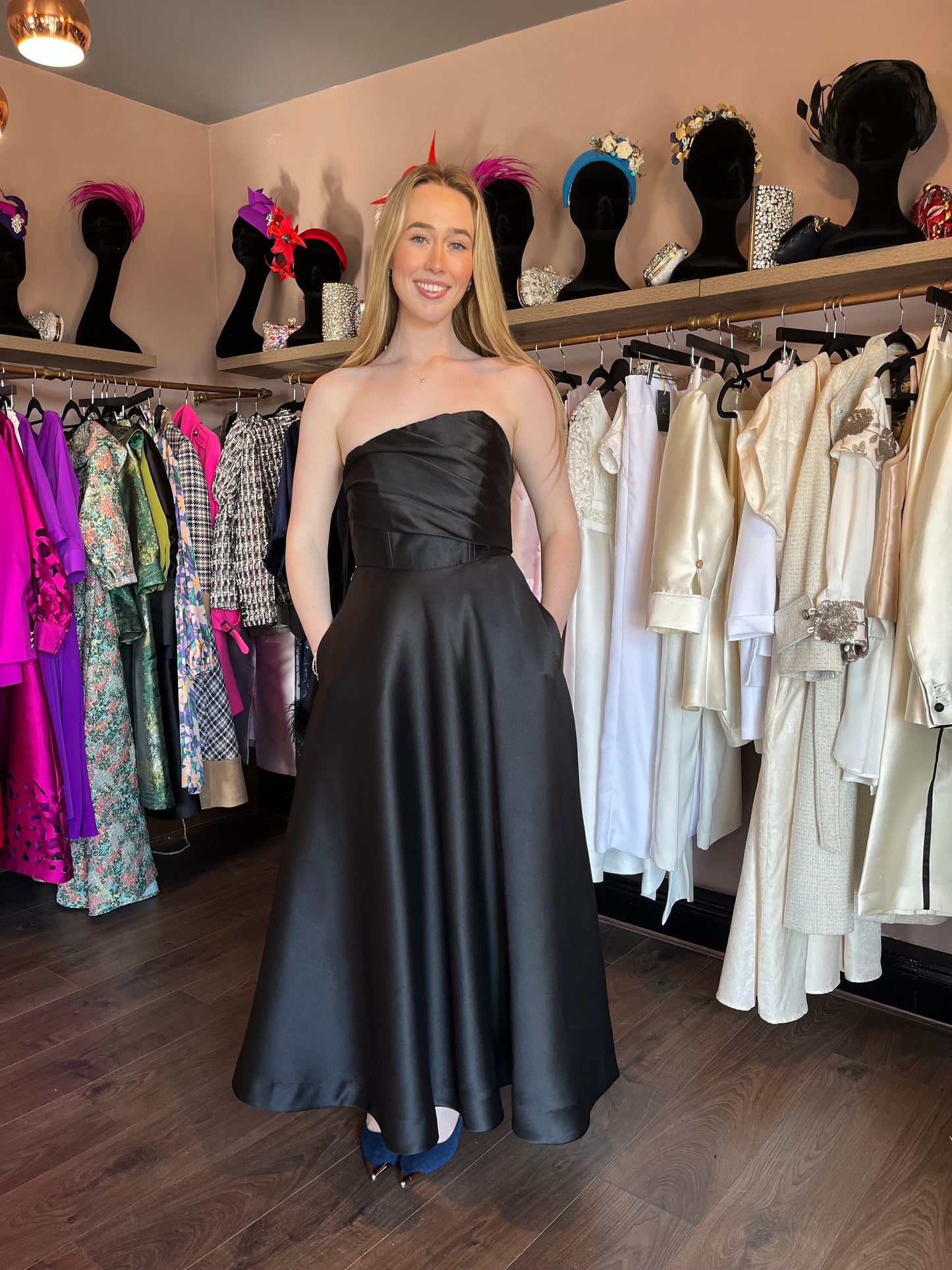 Black Sample Strapless Gown