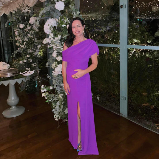 Purple Silk Dress Sample
