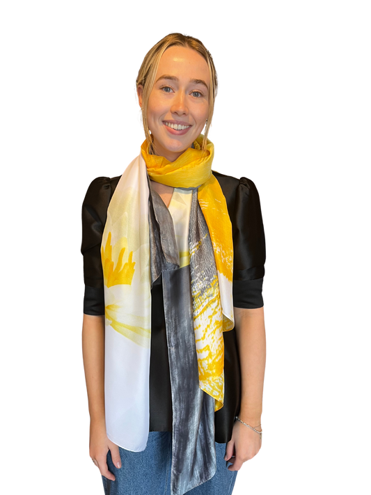 Yellow and grey print