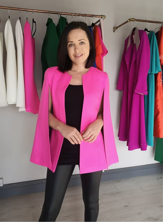 Pink tailor made cape