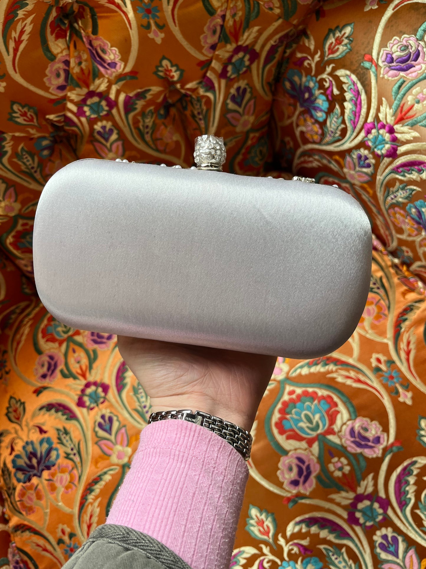 Pearl and Jewel Embellished Bag