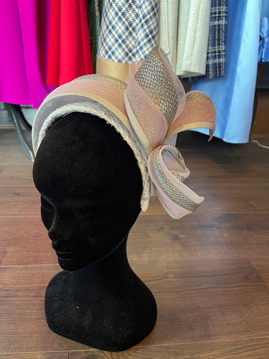 Cream wool headpiece
