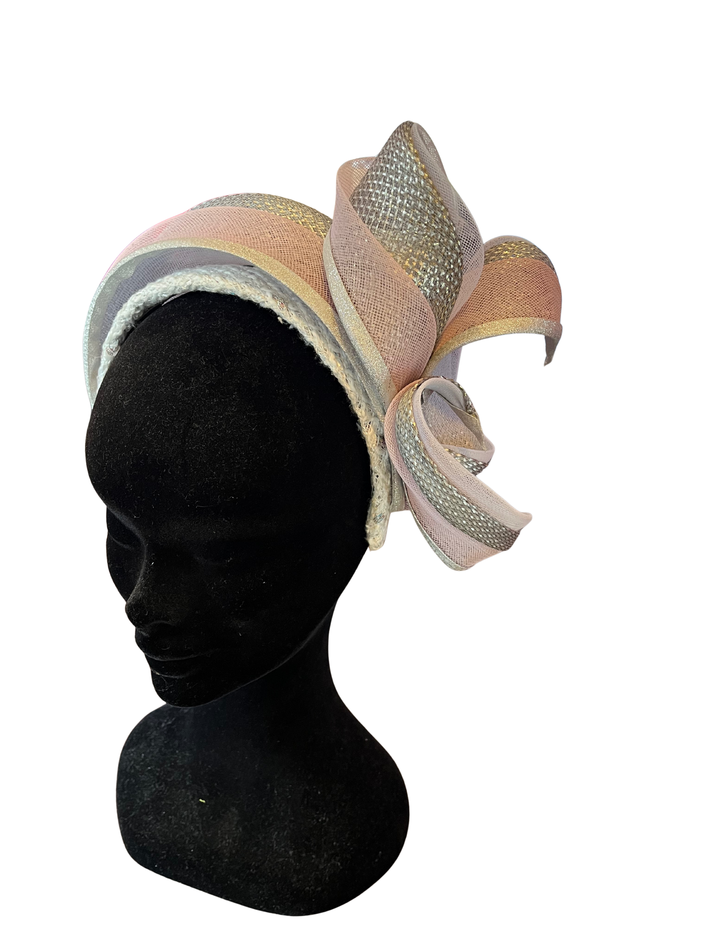 Cream wool headpiece