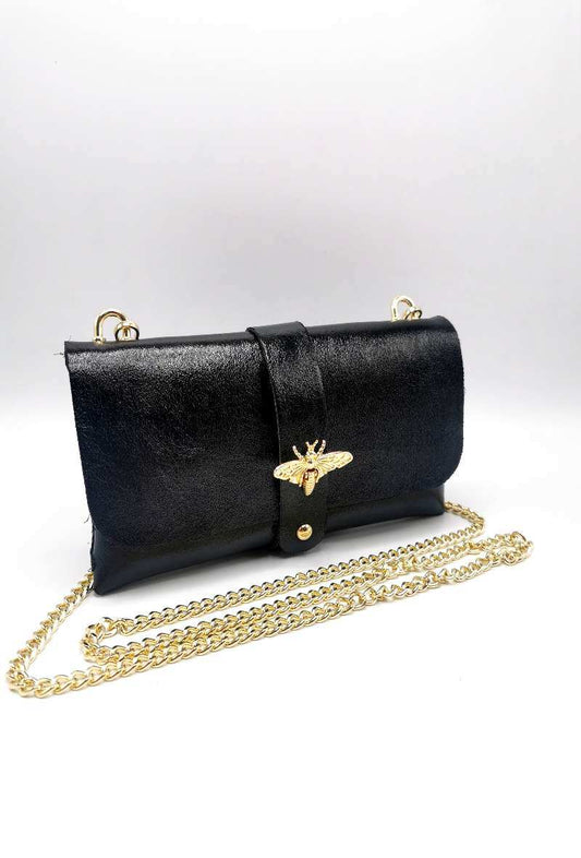 Metallic Leather Wasp Bag