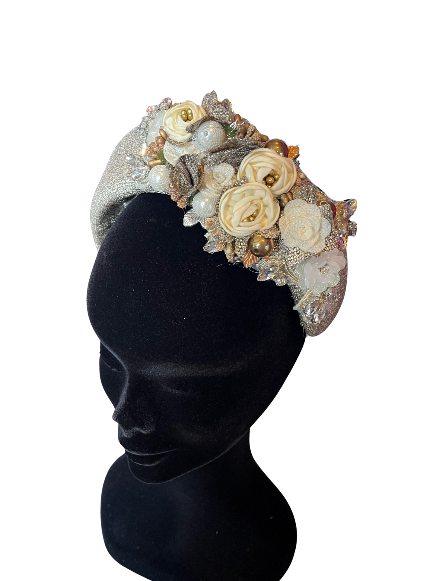 Gold flower hairband