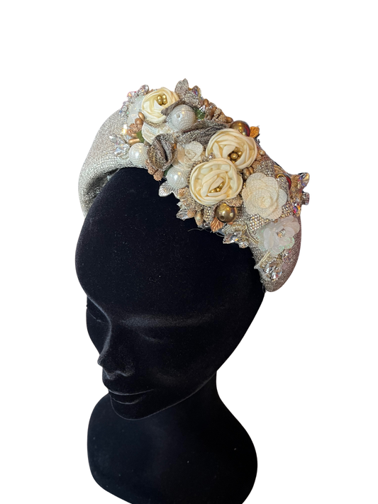 Gold flower hairband