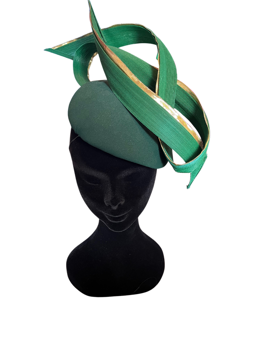 Green and gold headpiece