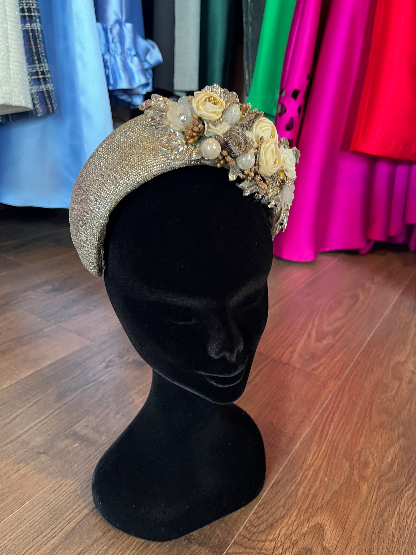 Gold flower hairband