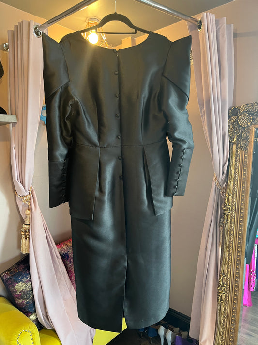 Black Bamboo Silk Sample Dress