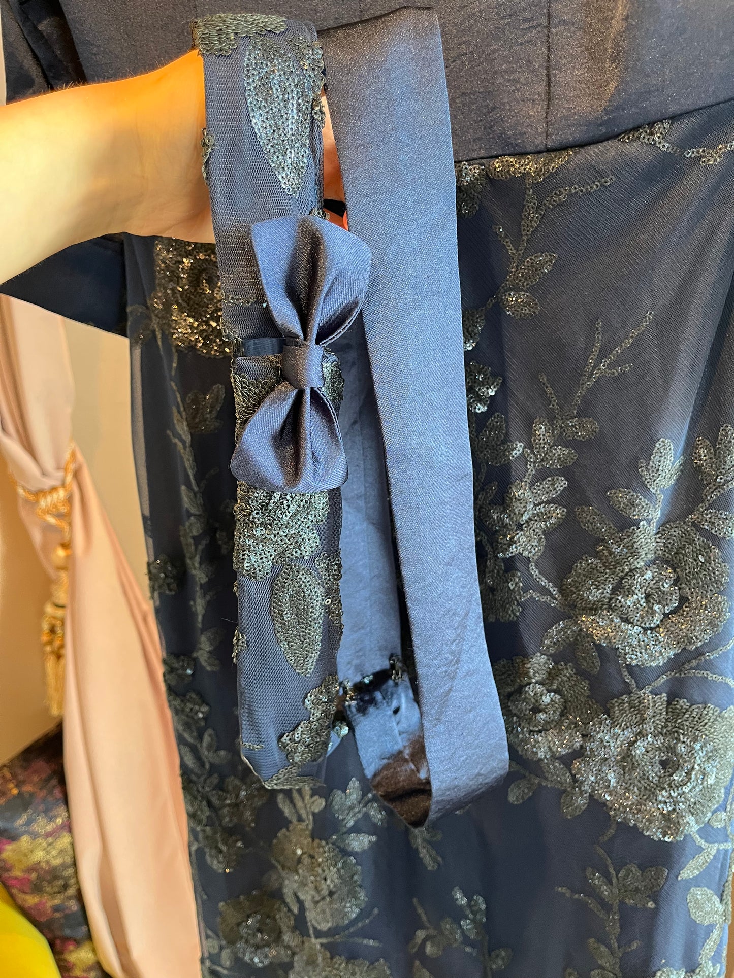 Navy Embellished Sample Gown
