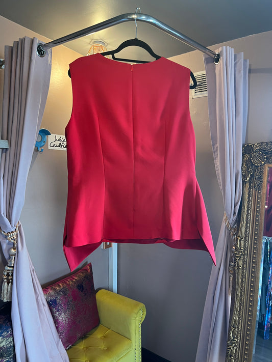 Red Detailed Sample Top