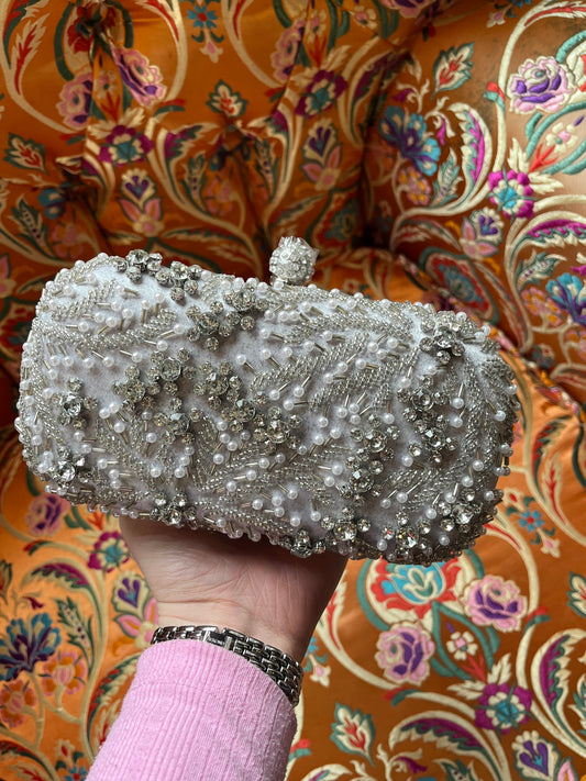 Pearl and Jewel Embellished Bag