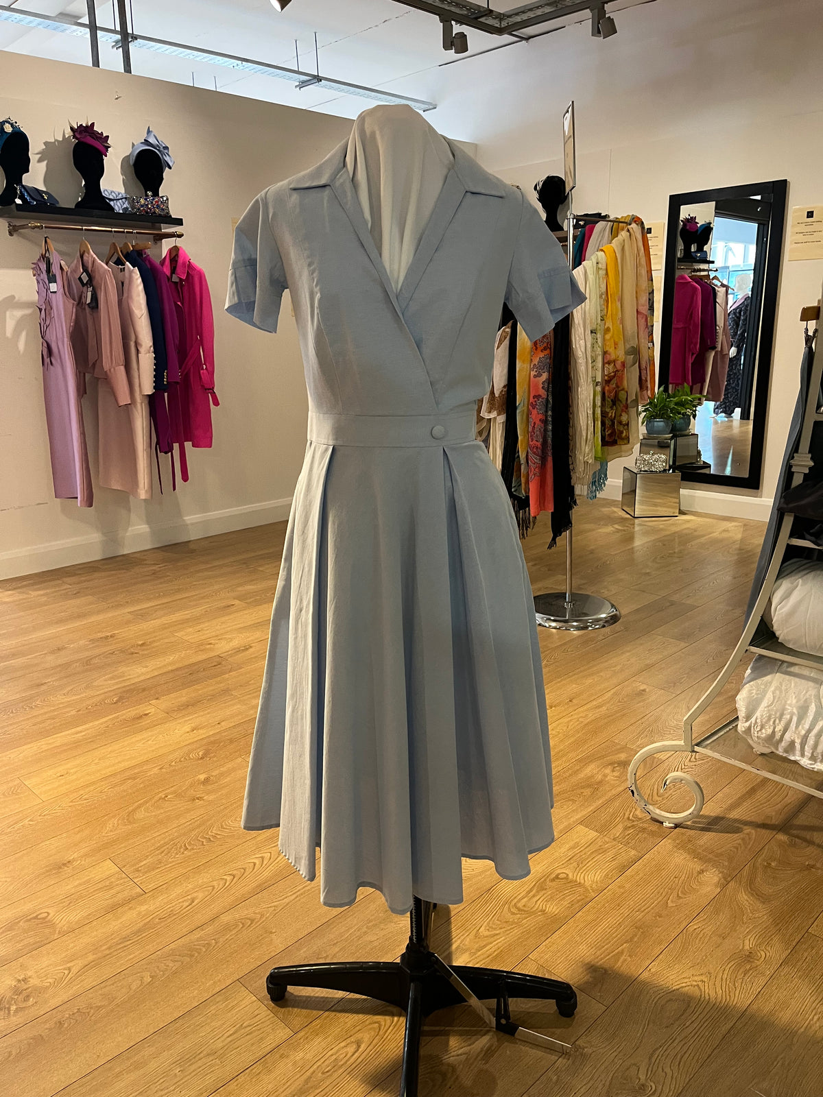 Baby Blue Linen Sample Dress
