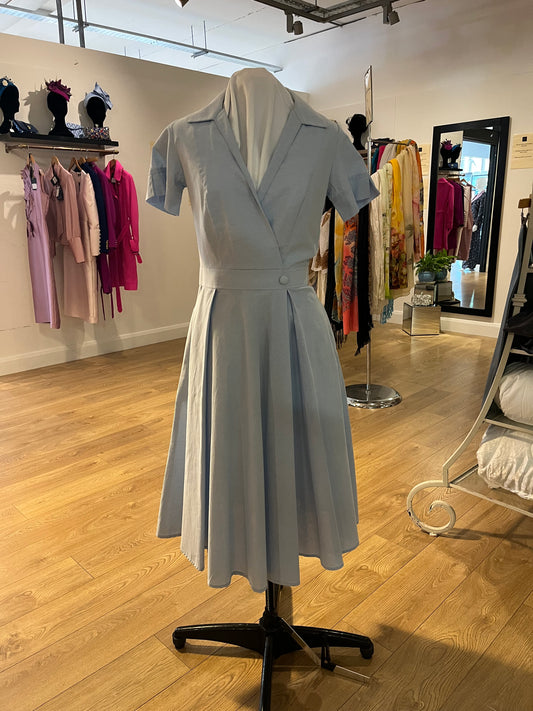 Baby Blue Linen Sample Dress