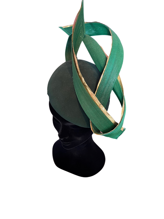 Green and gold headpiece