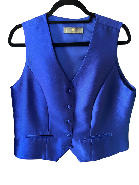 Blue Bamboo Silk Waistcoat Sample