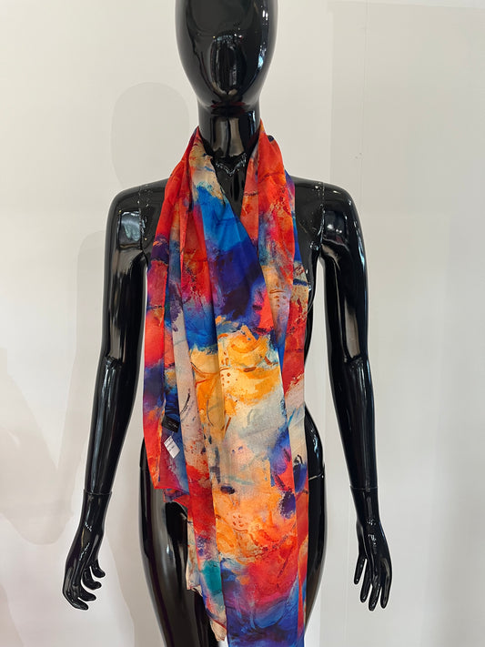 Floral Watercolour Print Scarf