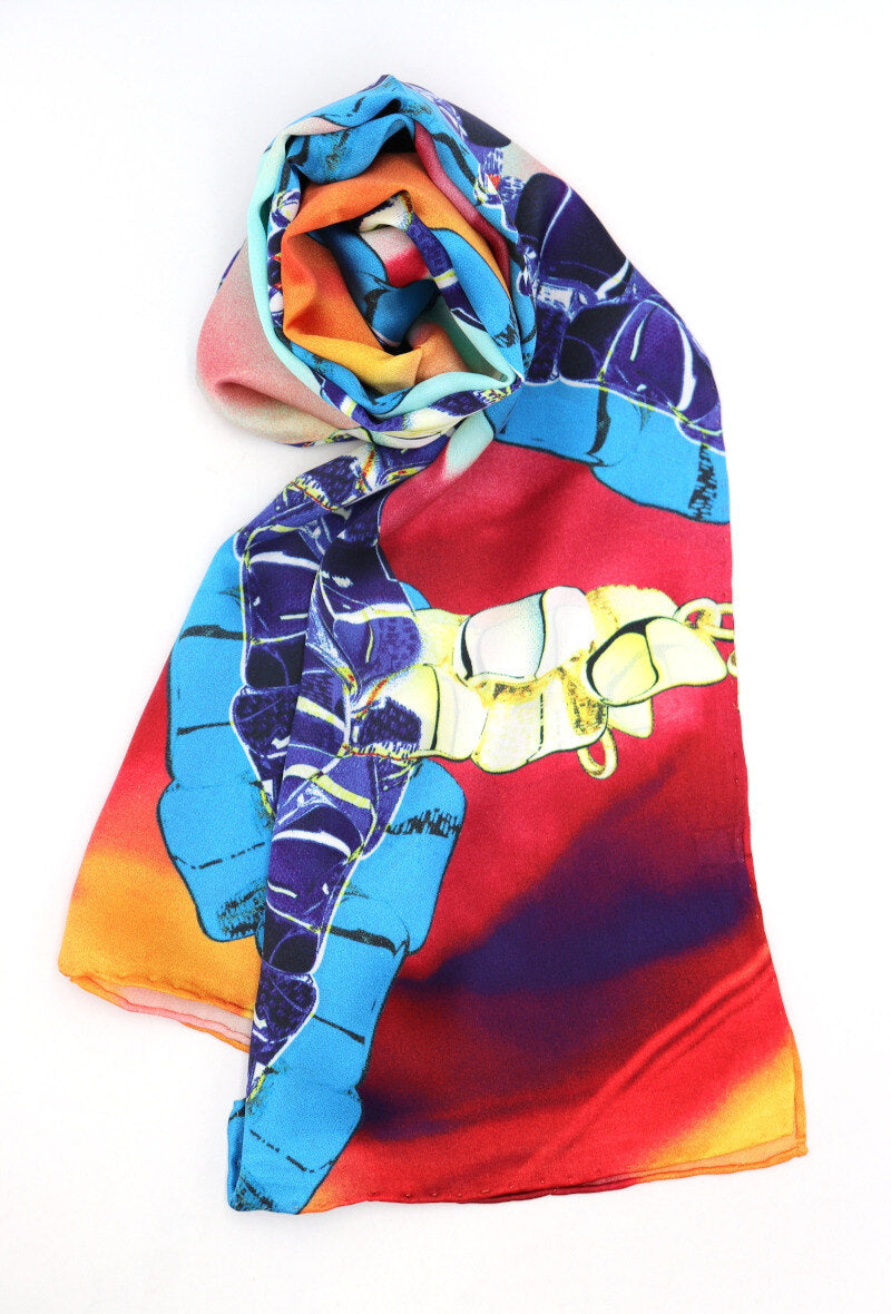 Multi Chain Print Silk