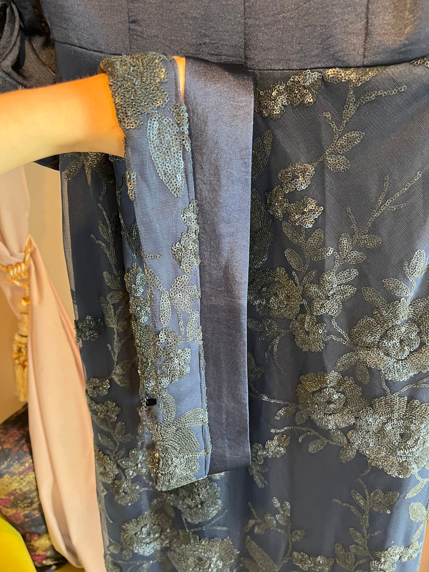 Navy Embellished Sample Gown