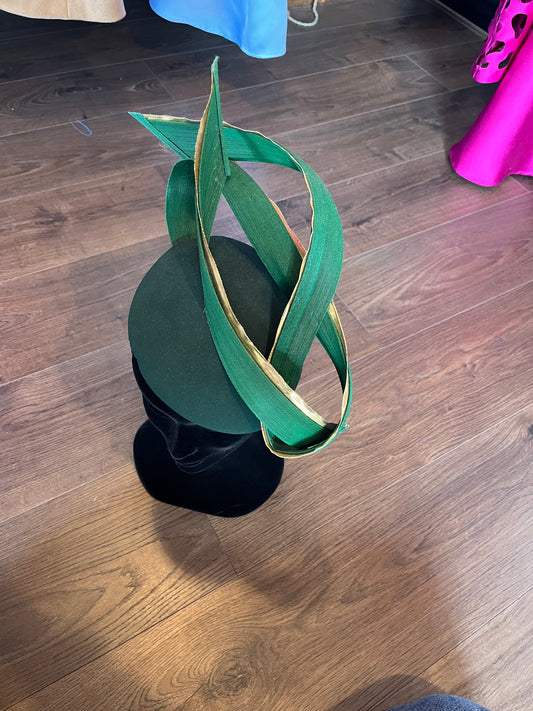 Green and gold headpiece